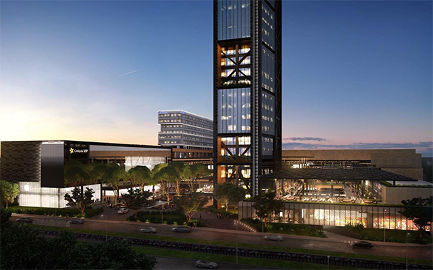 Centro comercial moderno al aire libre.